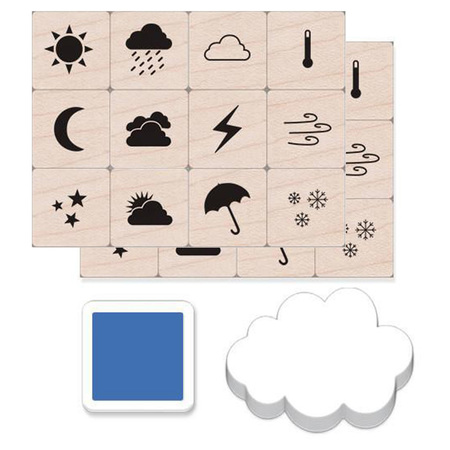 HERO ARTS Weather Icons Stamps Mini Tub, PK24 LP425